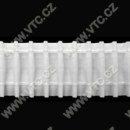 Curtain tape - pencil pleat, 63 mm