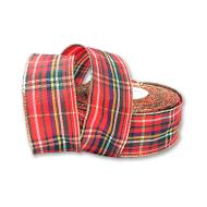 Checked wired ribbon with MTP 40 mm