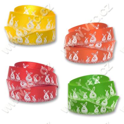 Satin ribbon 24 mm bunnies