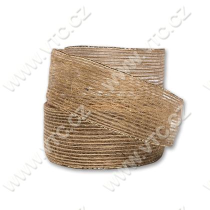 Burlap ribbon w. MTP threads and wire 35 mm