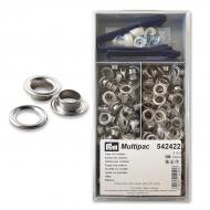 Eyelets 8 mm with washers NI 200 pcs