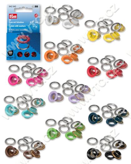 Eyelets 11 mm with washers COLOR
