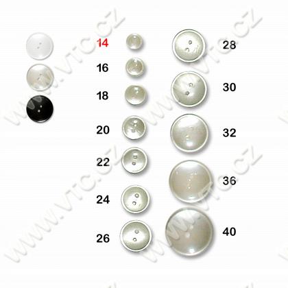 Polyester button 14 - 2 holes