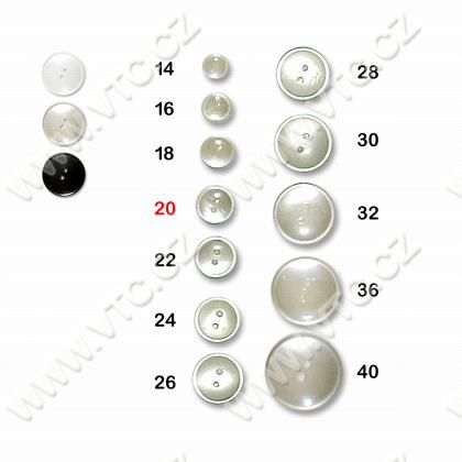 Polyester button 20 - 2 holes