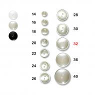 Polyester button 32 - 2 holes