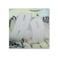 Elastic buttonhole crochet 15 mm white