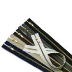 Brass zippers P3 CE 60 cm