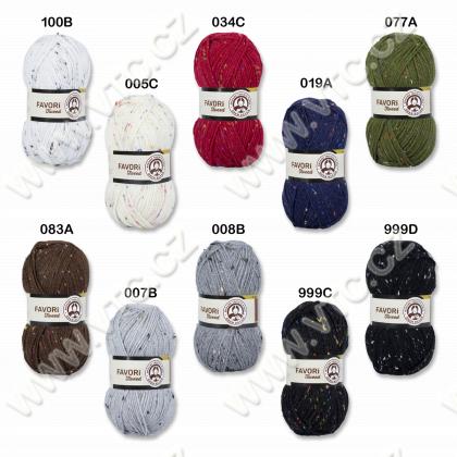 Příze FAVORI TWEED 5x100 g DOPRODEJ