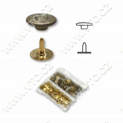 Trouser rivets Liberty - flat 100 pcs