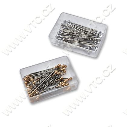 Silver-headed pins 0,59x26 mm, 40pcs