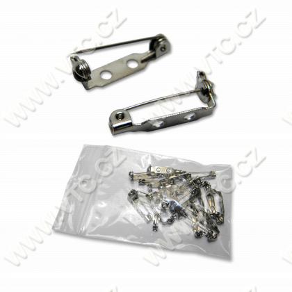 Safety pin for brooch 22mm with lock