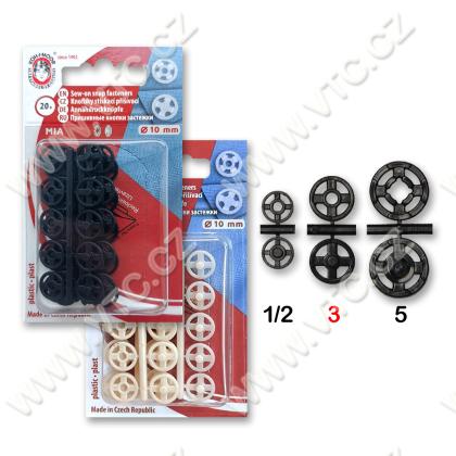 Snap fasteners MIA 3 color