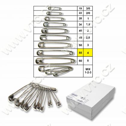 Špendlík zatvárací veľ. 4 nikel