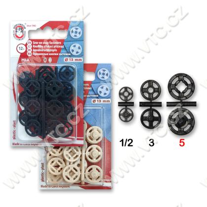 Snap fasteners MIA 5 color