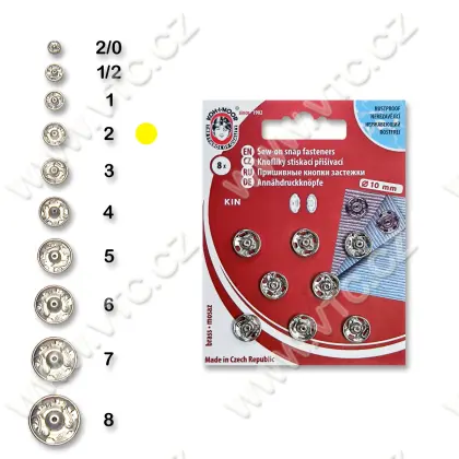 Snap fasteners KIN 2 nickel