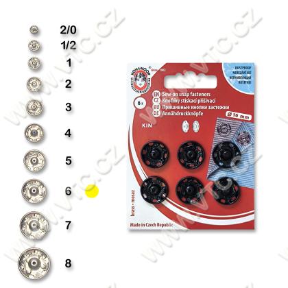 Snap fasteners KIN 6 lacquered