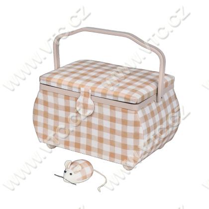 Kazeta na šití L Gingham - set